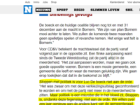 Nieuwsblad 19/10/2018: "Stoppen met politiek is voor Luc De boeck niet aan de orde. "